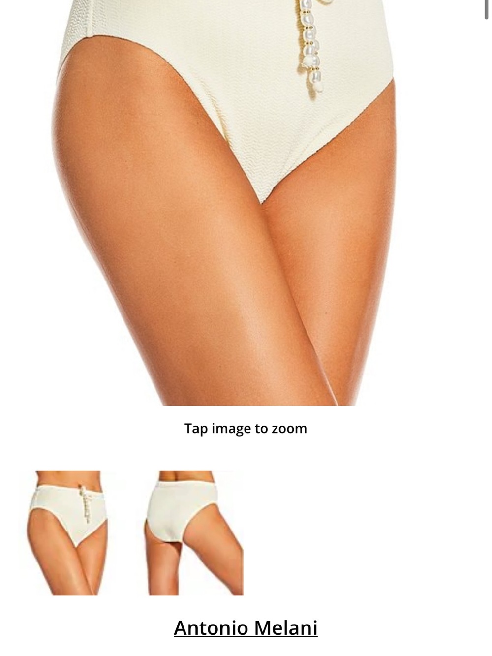 ANTONIO MELANI Cream Pearl Swim Bottom